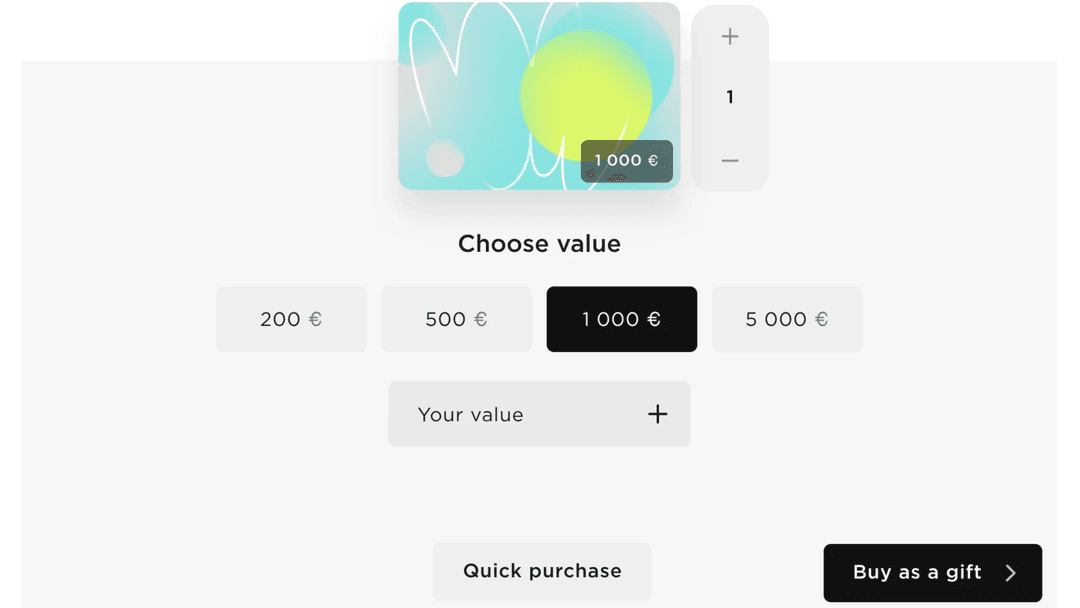 Digift B2C widget (iframe)