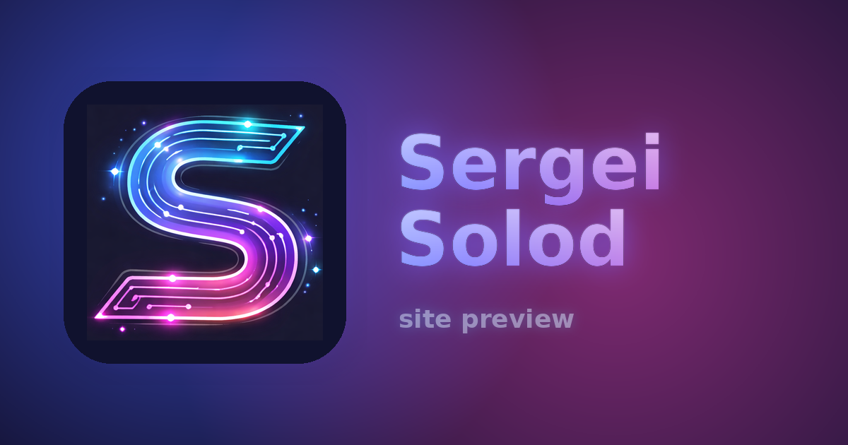 Sergei Solod | Senior Frontend Developer